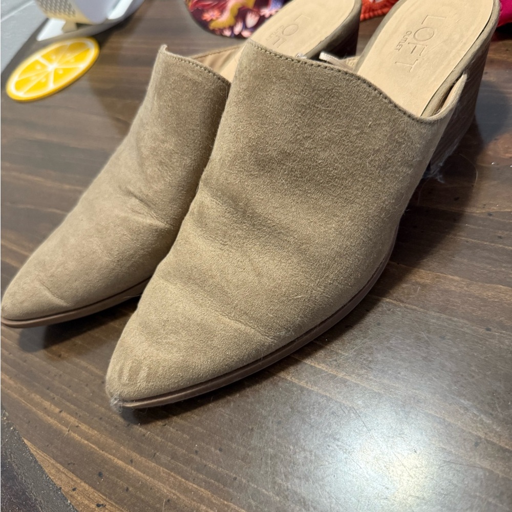 LOFT Women's Beige Mules